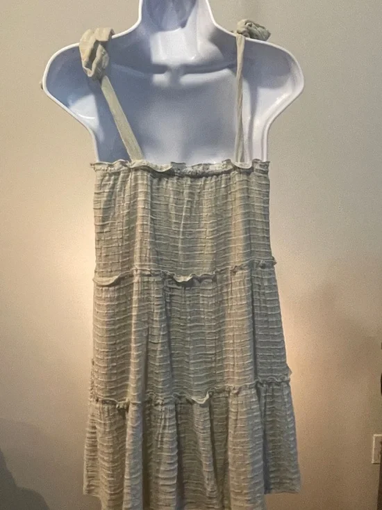 Altar’d State Sage Green Tiered Sundress Small | Boho Western Desert Dream - Picture 7 of 12